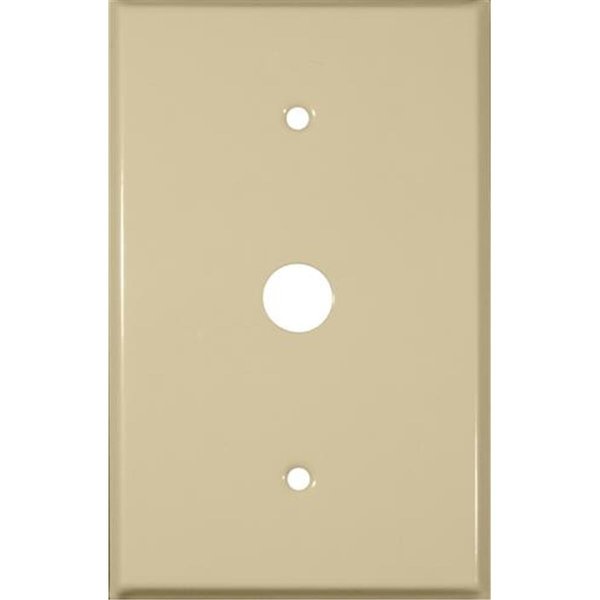 Doomsday Stainless Steel Metal Wall Plates Oversize 1 Gang Phone - Cable.625 Ivory DO659570